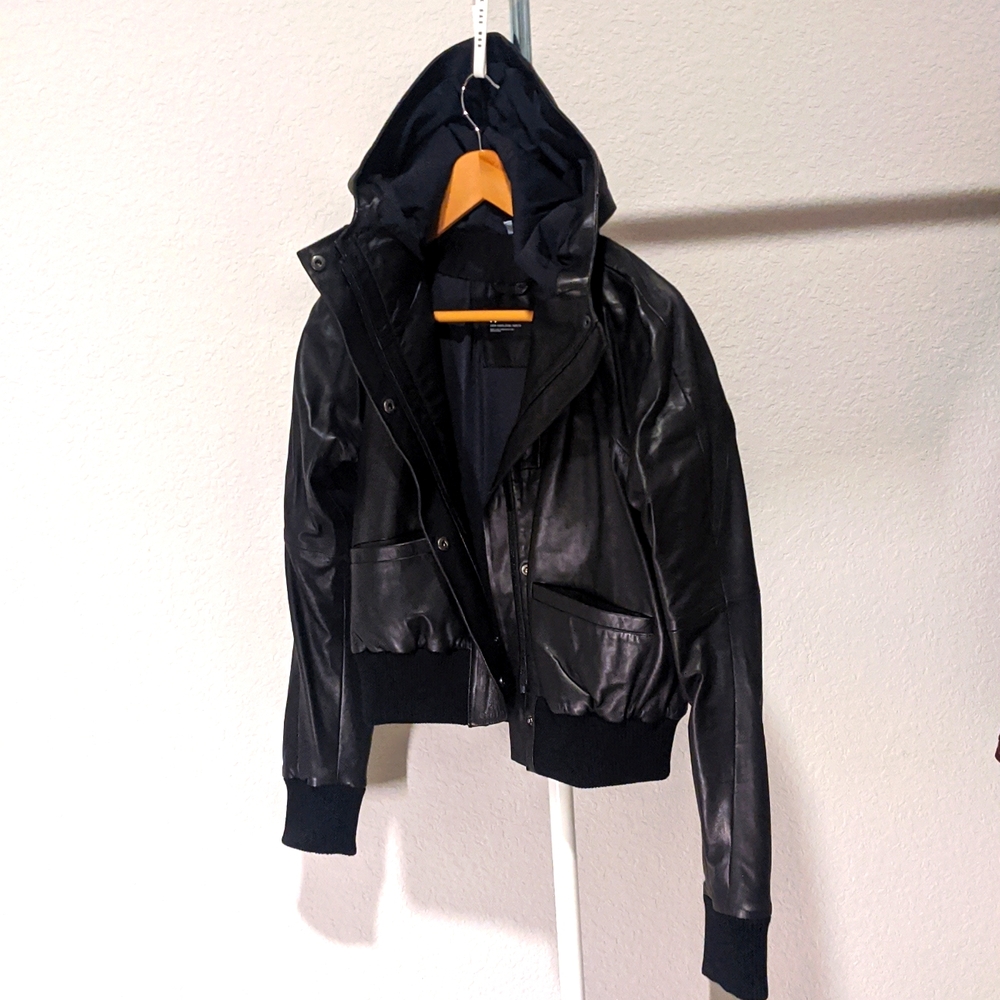 Under Armour Hooded Leather Jacket